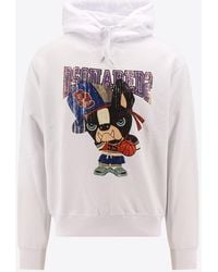 DSquared² - Graphic Print Hooded Sweatshirt - Lyst