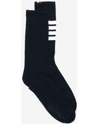 Thom Browne - 4-Bar Stripes Mid-Calf Socks - Lyst