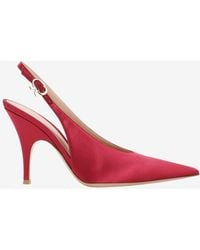 Gianvito Rossi - Sofia 95 Satin Crepe Slingback Pumps - Lyst