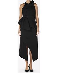 Rachel Gilbert Carmine Asymmetric Crepe Skirt - Black