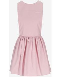 Miu Miu - Poplin Mini Apron Dress - Lyst