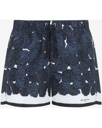 Givenchy - Floral Print Swim Shorts - Lyst