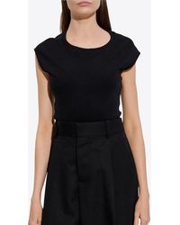 DSquared² - Embroidered Logo Cropped Knit Top - Lyst
