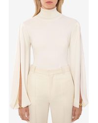 Chloé - High-Neck Wool Sweater - Lyst