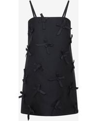 Jil Sander - Mini Dress With Tonal Silk Bow Accents - Lyst