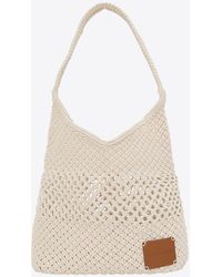 Zimmermann - Crochet Knit Logo Patch Hobo Bag - Lyst