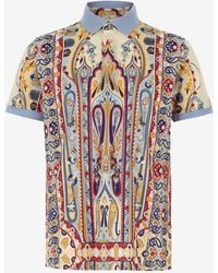 Etro - Paisley Print Polo T-Shirt - Lyst