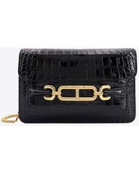 Tom Ford - Small Whitney Croc-Embossed Leather Clutch - Lyst
