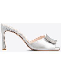 Roger Vivier - Trompette 85 Metal Buckle Mules - Lyst