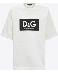 Dolce & Gabbana - Dg Logo Print Crewneck T-Shirt - Lyst