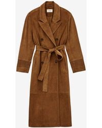 Ba&sh - Maina Belted Suede Trench Coat - Lyst