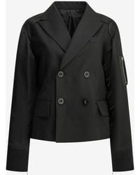 Sacai - Double-Breasted Buttoned Blazer - Lyst
