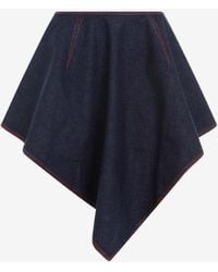 Alaïa - Asymmetric Mini Denim Skirt - Lyst