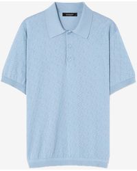 Versace - Greca Knitted Polo T-Shirt - Lyst