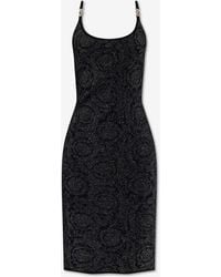 Versace - Barocco Lurex Knit Dress - Lyst