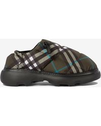Burberry - Pillow Check Motif Slippers - Lyst