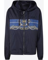 Versace - Nautical Print Zip-Up Jacket - Lyst