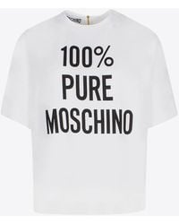 Moschino - Logo Print Short-Sleeved T-Shirt - Lyst
