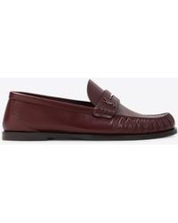 Saint Laurent - Cassandre Smooth Leather Penny Loafers - Lyst