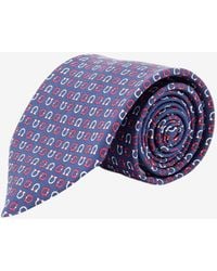 Ferragamo - Gancini Print Silk Tie - Lyst