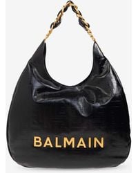 Balmain - Large 1945 Moon Leather Shoulder Bag - Lyst