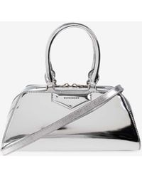 Givenchy - Small Antigona Mirrored Leather Top Handle Bag - Lyst