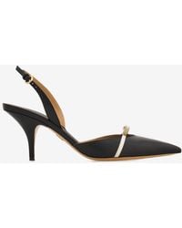 Ferragamo - Gylla 70 Slingback Leather Pumps - Lyst