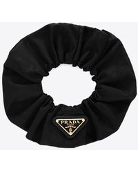Prada - Triangle Logo Re-Nylon Scrunchie - Lyst