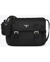 Prada - Re-Nylon Logo Plaque Crossbody Bag - Lyst