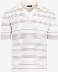 Zegna - Knitted Short-Sleeved Polo T-Shirt - Lyst