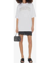 Burberry - Lace Logo Oversized T-shirt - Lyst