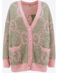 Gucci - Reversible Gg Mohair Cardigan - Lyst