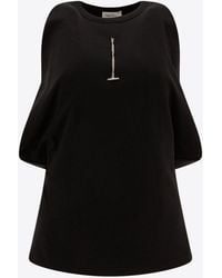 McQueen - Draped Ribbed Tank Top - Lyst