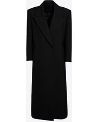 Valentino - Single-Breasted Long Wool Coat - Lyst