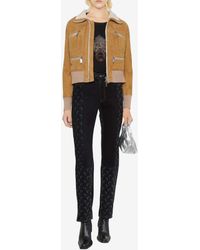 DSquared² - Zip-Up Leather And Fur Jacket - Lyst