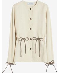 Max Mara - Carezza Linen-Blend Buttoned Jacket - Lyst