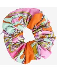 PUCCI - Orchidee Print Hair Scrunchie - Lyst