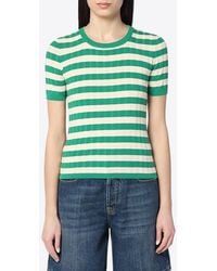 Roberto Collina - Striped Knit Top - Lyst