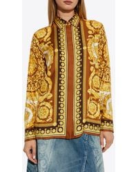 Versace - Silk Shirt With 'Barocco' Print - Lyst