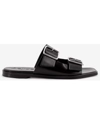 Aeyde - Tonya Double-Strap Leather Sandals - Lyst