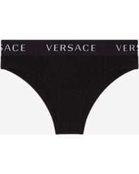 Versace - Logo Waistband Briefs - Lyst