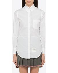 Thom Browne - Long-Sleeved Button-Down Shirt - Lyst