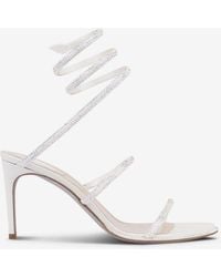 Rene Caovilla - Cleo Crystal 80 Wrap Sandals - Lyst