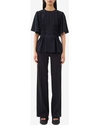 Chloé - Wing Sleeve Ruched Top - Lyst