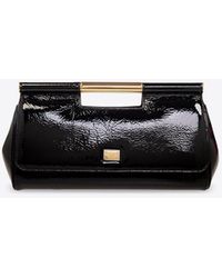Dolce & Gabbana - Large Sicily Patent Leather Clutch Bag - Lyst