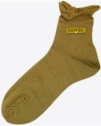 Antipast - Knitted Wool Bow Socks - Lyst