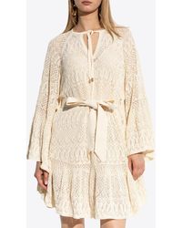 Zimmermann - Coco Pointelle Lace Mini Dress - Lyst