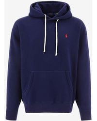 Polo Ralph Lauren - Logo Embroidered Hooded Sweatshirt - Lyst