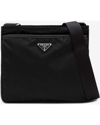 Prada - Logo-Plaque Shoulder Bag - Lyst