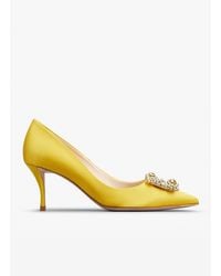 Roger Vivier - 65 Flower Strass Buckle Pumps - Lyst